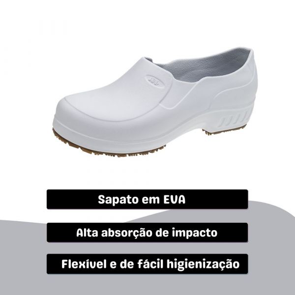Sapato Antiderrapante Branco Nº41 101FClean Marluvas