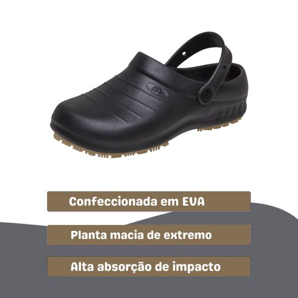 Sapato Antiderrapante Preto Nº38 102FClean Marluvas
