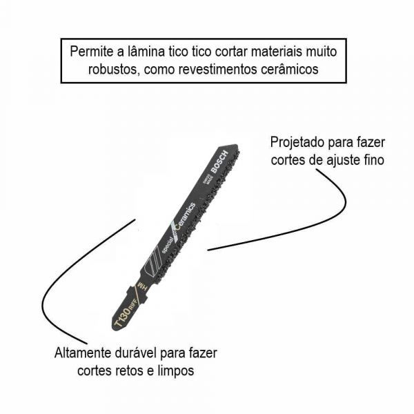 Lâmina serra tico tico Bosch T130RF Special for Ceramics