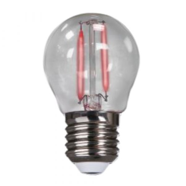 Lâmpada LED Bolinha Filamento 2W Vermelha E-27 Bivolt Avant