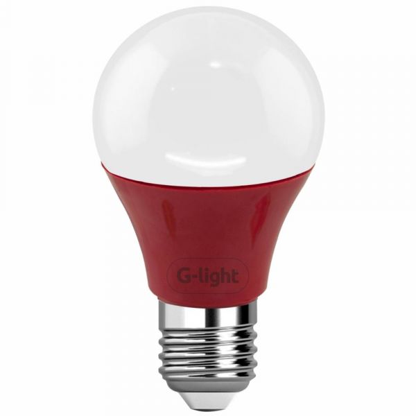 Lâmpada Led Vermelha A60 5W Autovolt E27 Glight 