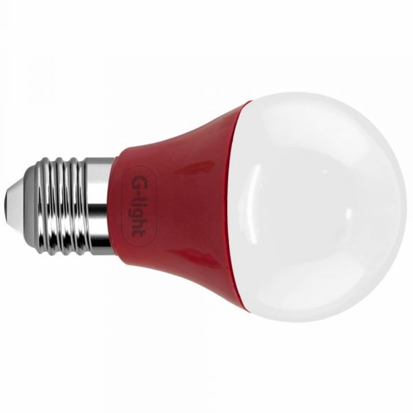 Lâmpada Led Vermelha A60 5W Autovolt E27 Glight 