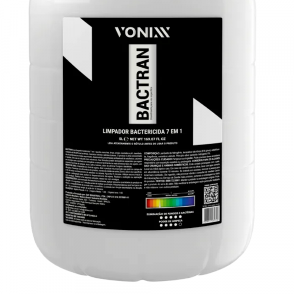 Limpador de Estofados Bactericida Bactran 5L 7 em 1 Vonixx