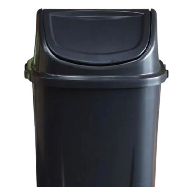 Lixeira Basculante 60L Preto Lar Plásticos 