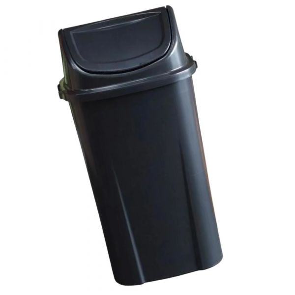 Lixeira Basculante 60L Preto Lar Plásticos 