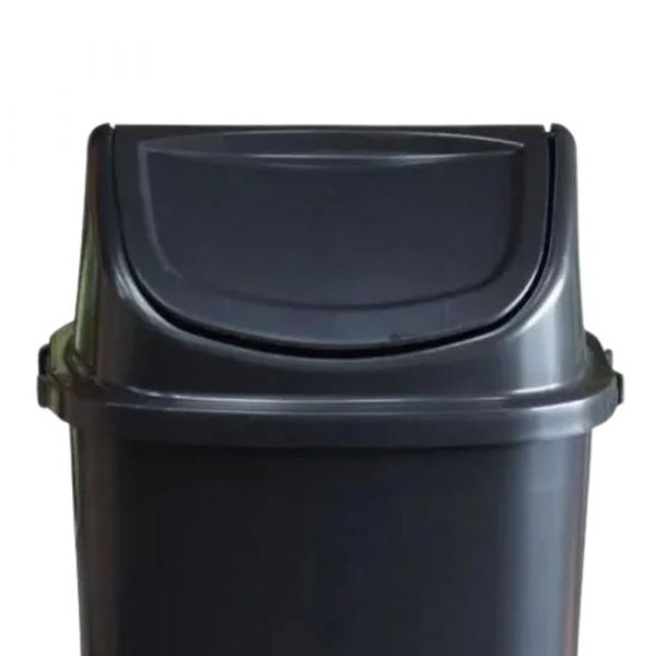 Lixeira Basculante 60L Preto Lar Plásticos 