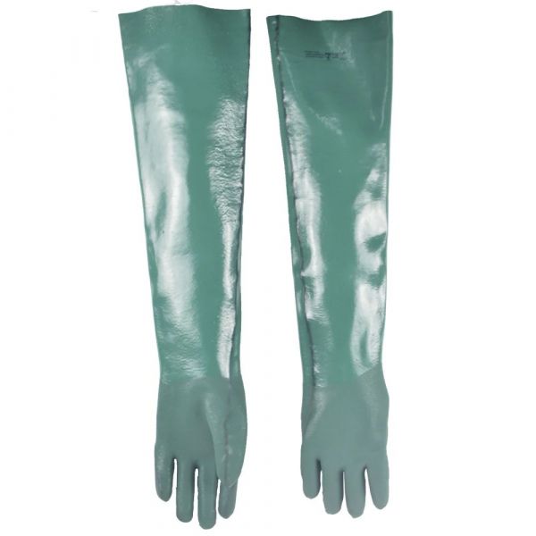 Luva de PVC Forrada Palma Áspera 70cm Plastcor
