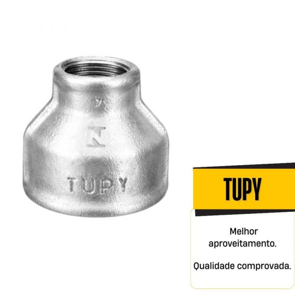 Luva de Redução Galvanizada 1.1/2 X 1” Tupy