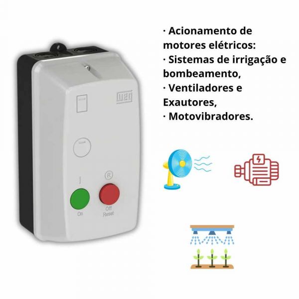 Chave de Partida Direta PDWM Rural 440V 5CV 10-15A Weg