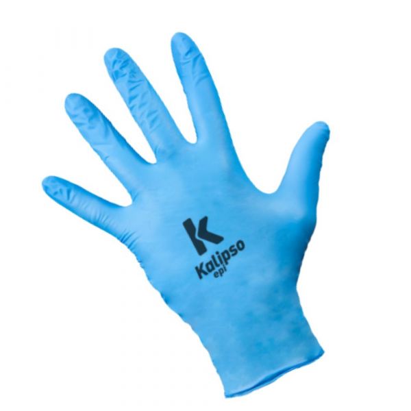 10 Unidade de Luva de Segurança Azul Nitrisensi Soft Kalipso