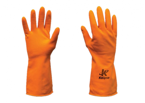 Luva Segurança Borracha Latex XG Orange Kalipso