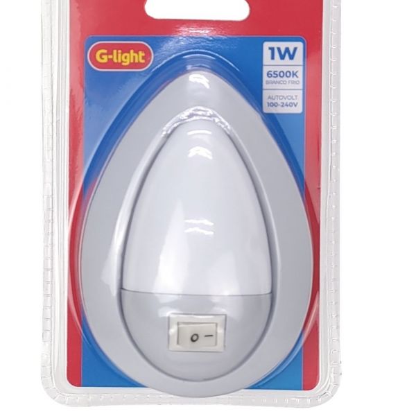 Luz Noturna LED 1W 6500K Autovolt G-Light