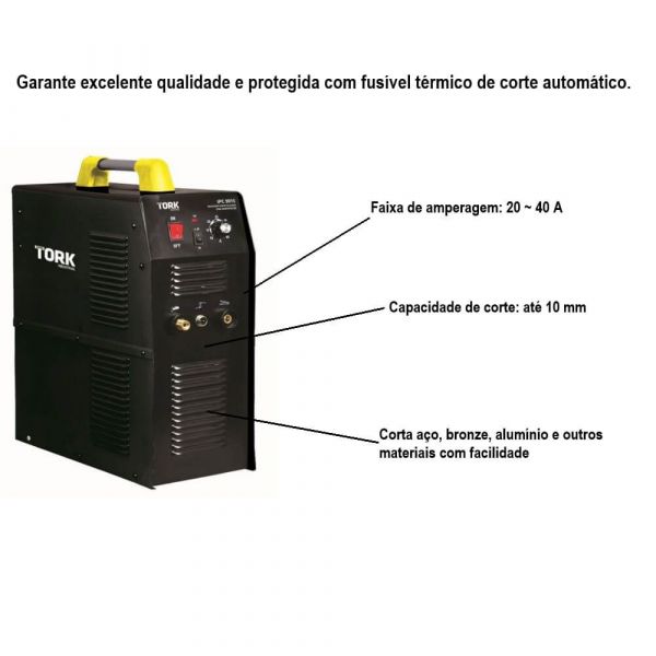 Máquina De Corte Plasma Com Compressor IPC9015 Tork