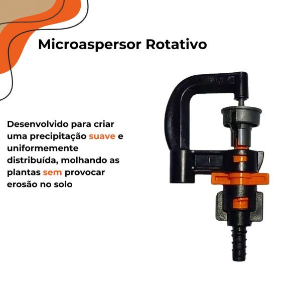 Microaspersor Rotativo Bocal Laranja 76L/H Irritec
