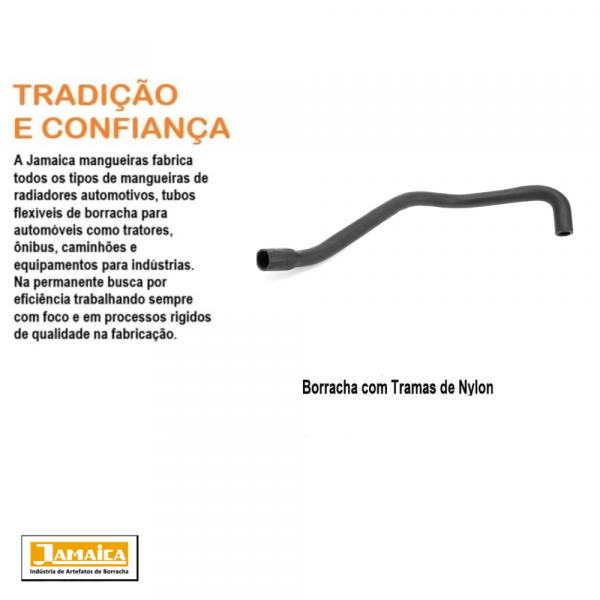 Mangueira Moldável para Entrada de Água no Aquecedor Gol/Parati/Voyage Jamaica 