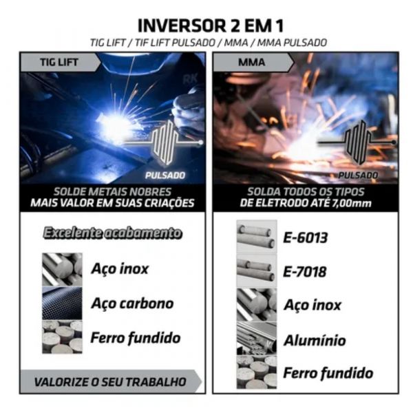Maquina de Solda Inversora MMA Pulse VRD 315A ITE-12315-MULTI Tork