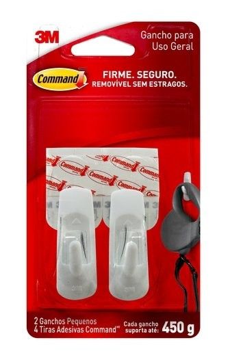 Gancho Médio com Adesivo 2un- Command 3m 