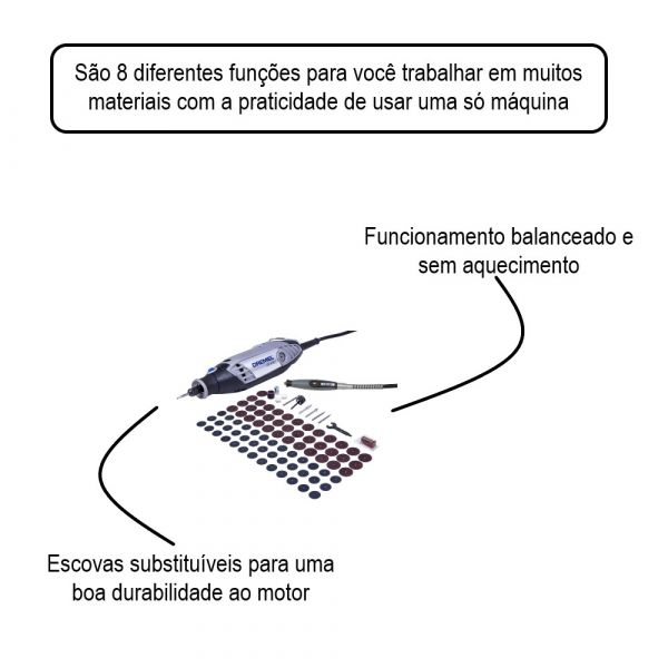 Micro Retifica Dremel 3000 Com 82 Peças 220V