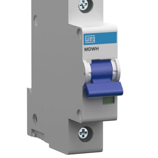 Mini Disjuntor Termomagnético MDWH-C25 Curva C 25A 1 Polo Weg