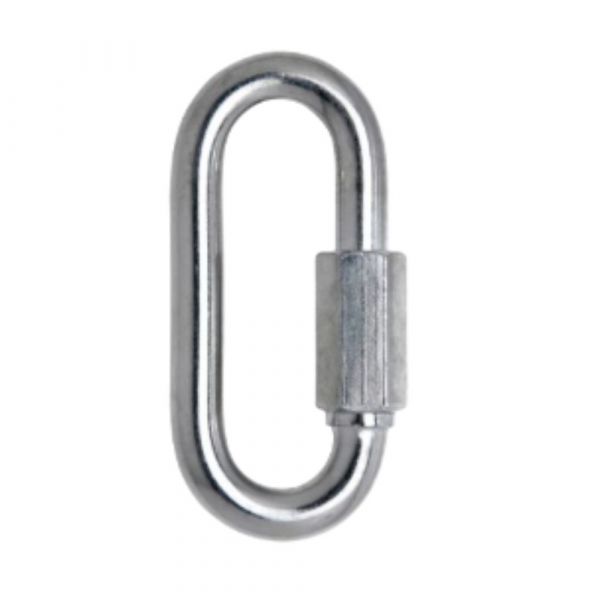 Mosquetão Oval com Trava Roscada 7mm Carbografite