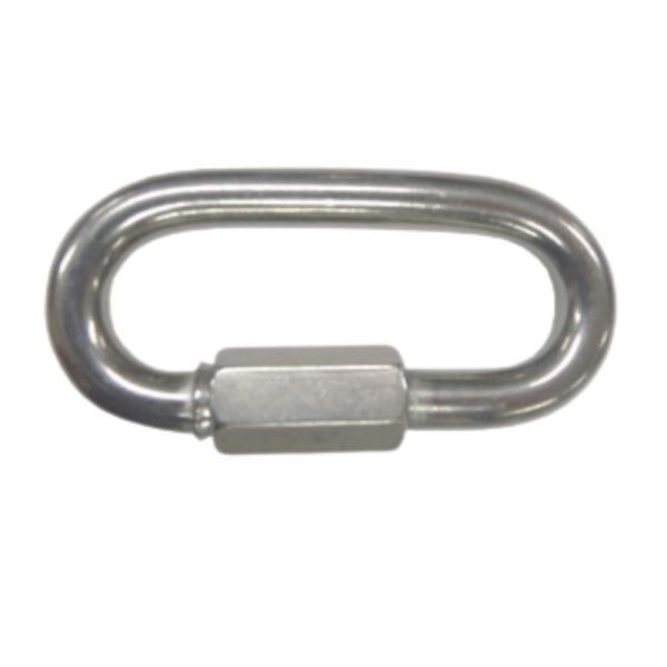 Mosquetão Oval Trava Roscada Inox 6mm Carbografite   