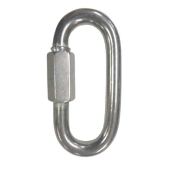 Mosquetão Oval Trava Roscada Inox 6mm Carbografite   