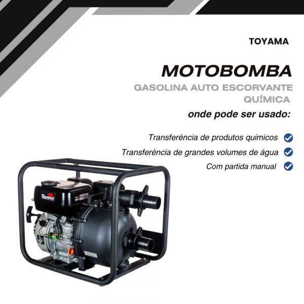 Motobomba Gasolina Auto Escorvante Química TWP50Q-XP Toyama
