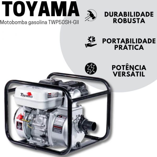 Motobomba gasolina TWP50SH-GII Escorvante 4 Tempos Toyama  