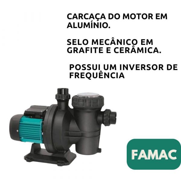 Motobomba para Piscina 1,5CV 220V Monofásico Silen 150m Famac