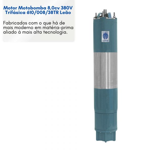 Motor Motobomba 8,0cv 380V Trifásica 610/008/38TR Leão