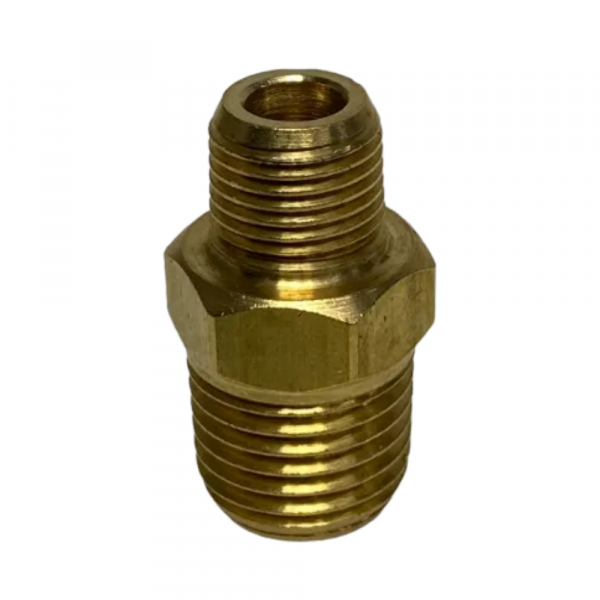 Niple de Redução Rosca Macho Aço 1/4 x 1/8 Pol. Lubefer 