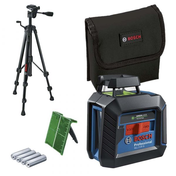 Nível Laser GLL 2-20G Bosch Verde Horizontal em 360° Bosch