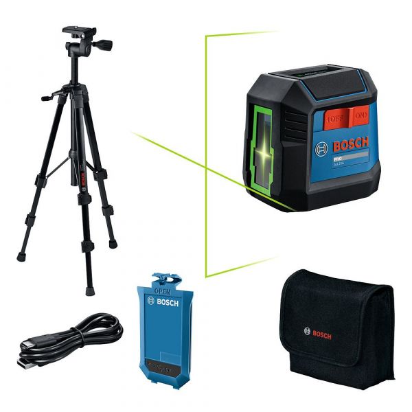 Nivel Laser Verde com Tripé GLL 2XG LI BT120 Bosch