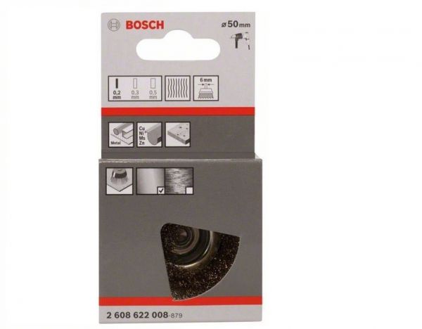 Escova de Aço Copo para Furadeira Arame Ondulado 50x0.2mm  Bosch 2608622008