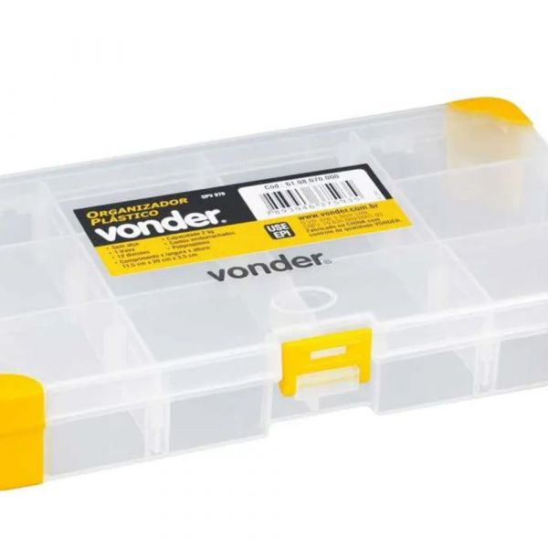 Organizador Plástico OPV 070 com 12 Divisões Vonder