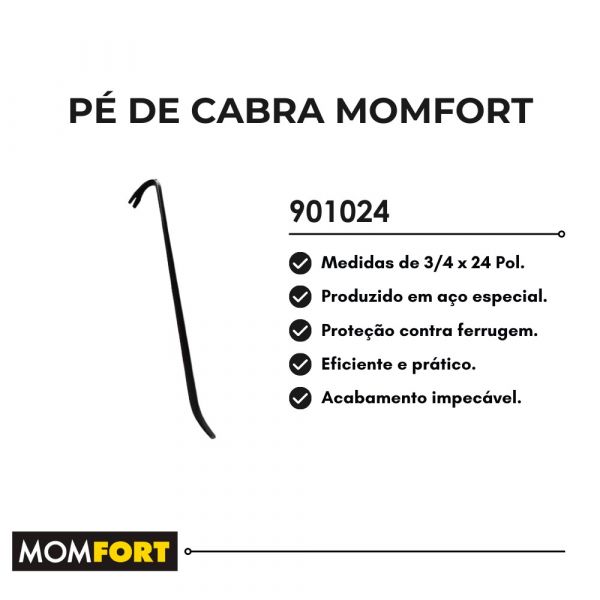 Pé de Cabra 3/4 Pol. x 24 Pol. Momfort 