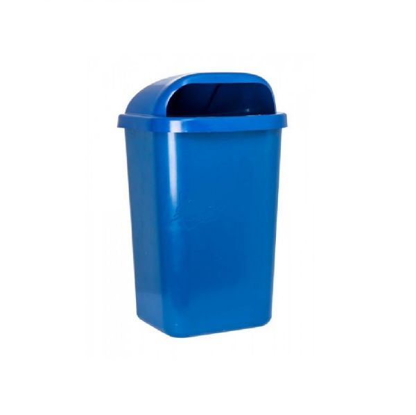 Lixeira Plástica 50 Litros Azul sem Suporte Lar Plásticos