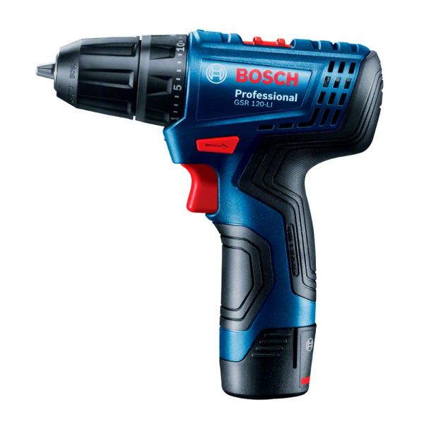 Furadeira e Parafusadeira 12V GSR 120-Li 3/8 Pol. com 2 Baterias e Maleta Bosch 