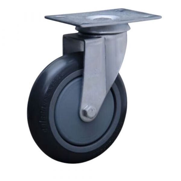 Rodízio Placa 512 Preto Giratório Sem Freio Roda Polipropileno 60kg Colson