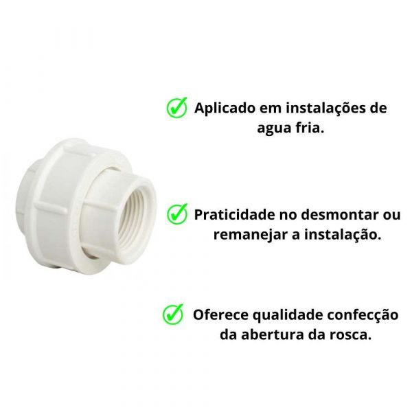 União Roscavél 1/2” Amanco