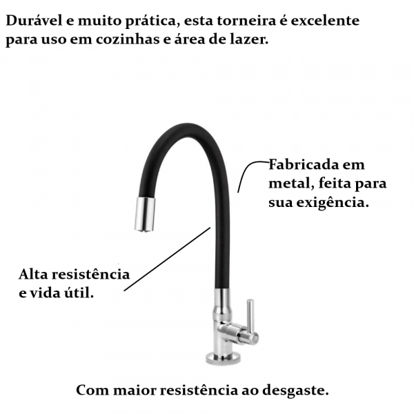 Torneira Giratória Bancada para Cozinha Monreale 1/2