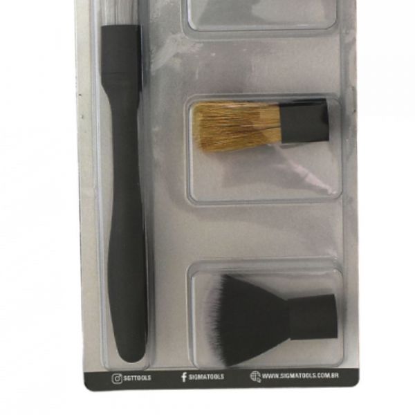 Pincel 4 em 1 para Detalhamento Automotivo Sigma Tools