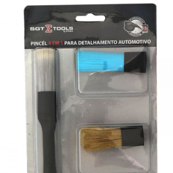 Pincel 4 em 1 para Detalhamento Automotivo Sigma Tools