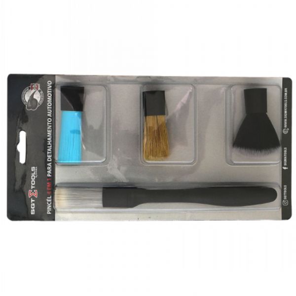 Pincel 4 em 1 para Detalhamento Automotivo Sigma Tools