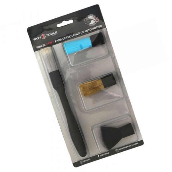 Pincel 4 em 1 para Detalhamento Automotivo Sigma Tools