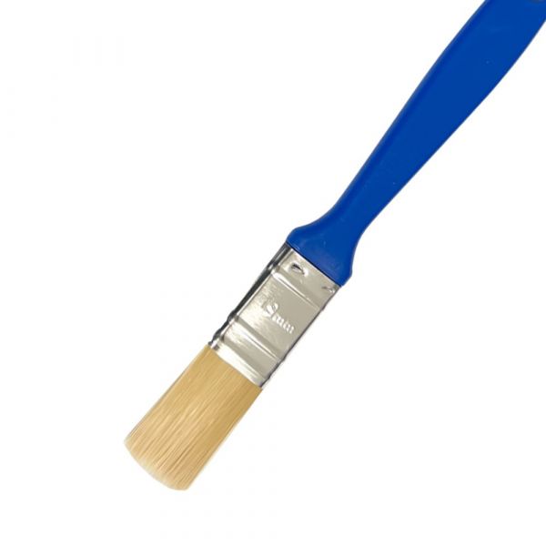 Pincel Cerda Sintética Branca Cabo Azul 3/4 Pol. Compel