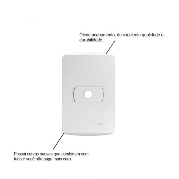 Placa 4x2 Com Saída De Fio Branca Miluz Schneider Eletric