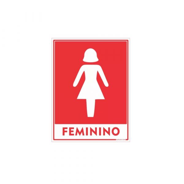 Placa de Sinalização 30X20cm Banheiro Feminino 