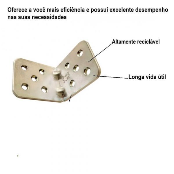 Placa Junção Dobrada 40x45x2,5mm 790 Minubras