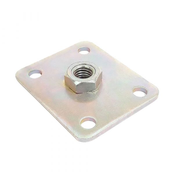 Placa Reta com Porca Fixa M10 50 x 60 x 3,0mm Minubras